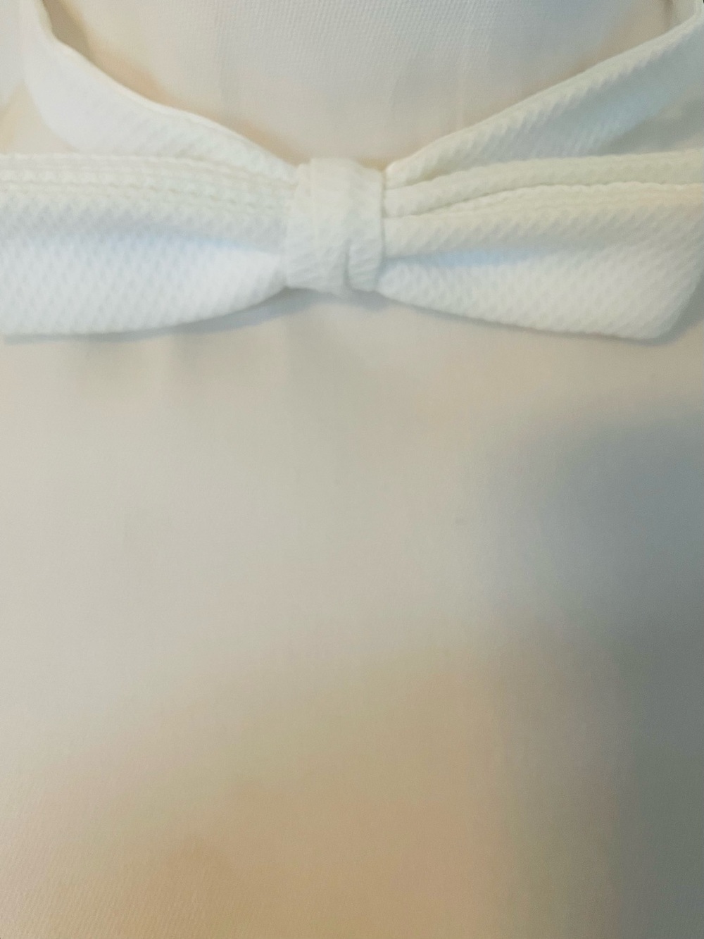 White Pique Bow Tie PreTied  Edwardian Style Vintage